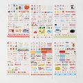 Set of 6 cute cartoon washi stickers for DIY scrapbooking and planner decoration - 2 Letters & Symbols