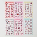Set de 6 pegatinas washi de dibujos animados para bebés en varios colores para DIY - 3 Bebé Lindo