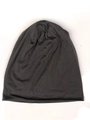Soft dark grey knit beanie hat for men and women in a casual slouchy skull cap style - Dark Grey