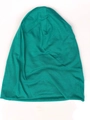 Elastic candy-colored turquoise blue knit beanie hat with fine ribbed texture - Dark Green