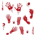 Halloween bloody handprint and footprint static window clings for haunted house party decor - Blood Handprint