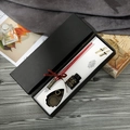 Vintage red sparkle calligraphy dip pen gift set with ink and metallic holder - Red (Glass Pen)