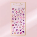 Unicorn crystal gemstone sticker with gold foil accents for DIY diary decoration - Gemstone