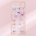 Single sheet of 3D crystal unicorn stickers with gold foil accents and purple gradients - Dream Unicorn