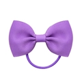 Light purple bow hair tie for kids made of high-quality grograin ribbon fabric - Purple