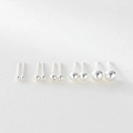Minimalist S925 sterling silver round bead stud earrings in five different diameters - Smooth Straight Post (with Protective Layer) / S925 Silver (2mm)