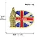 London Big Ben Emaille-Anstecknadel mit Union Jack Flagge und Maßen 2,7cm x 2,3cm - Großbritannien London Stil (A00227)