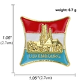 Luxemburg Flagge Emaille-Anstecknadel mit Big Ben Motiv und präziser 2,7 cm Skala - Luxemburg Stil (A00226)