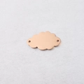 Macro shot of rose gold cloud pendant with mirror finish and dual attachment holes - MP206 Double Hole Style (MP206) / Rose Gold