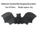 Ghirlanda di pipistrello nero per decorazione di Halloween, misura 63x20cm - Pipistrello / Nero