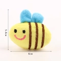 Close-up detail of a yellow plush bee brooch with dimensions 5.6cm by 6cm - Medium Bee (2#) / Bee Only (Without Pin)