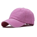 Kids vintage washed cotton baseball cap in faded mauve purple color with minimalist design - Adjustable / Child Washed Pink