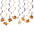Decorazioni a spirale di Halloween con zucche a tema pirata e vampiro per feste a tema - Stile Spirale Singola + Zucca con Coltello