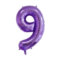 Detail of 40-inch gradient purple number 9 foil balloon for birthday party decoration - Number 9 / Purple
