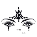 Detail of YT-66 black rhinestone face jewels for eyes and forehead makeup decoration - YT-66 (Black Rhinestone)