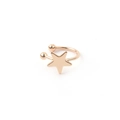 Minimalist star-shaped ear cuff in rose gold finish for non-pierced ears - Pentagram / Gold