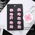 Lot de 10 mini barrettes fleurs roses avec strass et paillettes pour petites filles - 23# Style Trèfle Rouge (Secondaire)