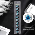 Lot de 10 mini pinces à cheveux roses bleues avec strass pour coiffure fille - 5# Style Rose Bleue