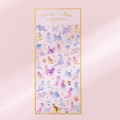 3D cat crystal stickers with purple gradient and gold foil for DIY journal decor - Cat