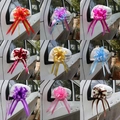 Spherical pull bow ribbons in nine assorted colors for car rearview mirror decoration - 50 Pieces / Multicolor
