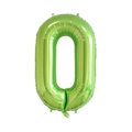 40-inch green gradient number 0 foil balloon with a shiny metallic finish for parties - Green