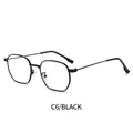 Fashionable square black frame sunglasses for women with retro UV protection lens - Black Frame Clear Lens