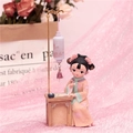 Pink Hanfu lady figurine with glowing lantern ornament for desk and room decoration - 1060-5 Chess Style