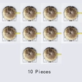 Set of 10 pieces 15cm natural raccoon fur pom-poms for hats and accessories - 15CM Raccoon Fur 10-Piece Set