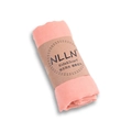 Pink orange cotton linen scarf for kids in minimalist roll packaging style - Peach Orange