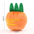 Detailed size view of a plush carrot accessory measuring 6.8cm in height and 5.6cm in width - No.8 Round Radish (No Pin)
