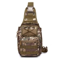 Bolso táctico de camuflaje para el pecho con sistema Molle y correa marrón ajustable - MultiCam