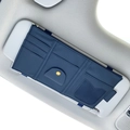 Organizer per aletta parasole in similpelle blu scuro con slot per schede e tasca a rete - Cerniera Singola / Blu navy
