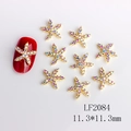 Nail art decoration starfish charm in aurora finish with alloy base size 11.3mm - Gold Aurora Rhinestone Starfish Style (2084)