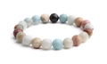 Handmade bohemian beaded bracelet with multi-colored natural stones and elastic band - Multicolor Bohemian Style Mixed Beads