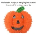 Halloween sparkly orange pumpkin door hanging decoration with smiley face, 27x26cm size - Pumpkin