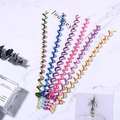 Set of six colorful spiral hair braiding tools for girls with decorative beads - 6# Multi-color (Set of 6)