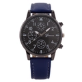 Black Dial Black Case Blue Strap