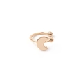 Minimalistischer Earcuff in Roségold mit Mondsichel-Design und glänzendem Finish - Mond / Gold