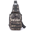 Tactical crossbody chest bag with digital camo pattern and MOLLE webbing system - ACU Camouflage