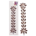 Detailed champagne crystal face sticker for festivals with teardrop and round rhinestones - Champagne Gold (F06)