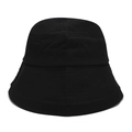 Detalle de sombrero de pescador negro mostrando costuras reforzadas y textura de algodón - Negro
