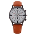 White Dial Black Case Orange Red Strap