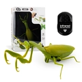 Remote control mantis toy in grass green with infrared transmitter and box packaging - Mantis