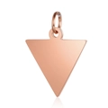 Spiegelpolierter roségoldener Edelstahlanhänger in Dreieckform für DIY-Schmuck - Roségold