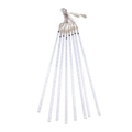 Solar outdoor LED meteor shower lights waterproof string for Christmas garden decoration - 30cm/8 Tubes/Plug-in / Blue
