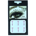 Rosa Acryl-Gesichtssticker Strasssteine 6er Set für Augen Make-up Dekoration - Rosa Bindi Stirn Aufkleber