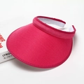 Breathable rose red open top sun hat with sweatband for outdoor sports and beach wear - Rose Red