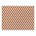 Christmas cotton linen placemat with red holiday tree pattern on beige fabric - Cd037-37 / 32*21cm (Waterproof Polyester Linen)