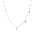 Collana minimalista in argento sterling S925 con cinque pendenti a disco tondo in argento - 5 Piastre Rotonde / Argento 925 / Argento