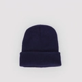 Dettaglio della trama a costine blu scuro e del bordo ripiegato di un berretto classico - M (56-58cm) / Blu navy
